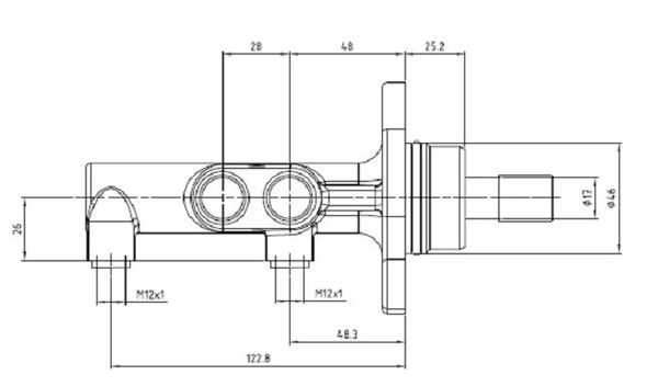 MOTAQUIP Главный тормозной цилиндр VMC245