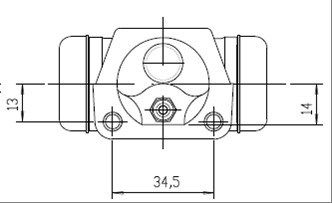 MOTAQUIP Колесный тормозной цилиндр VWC620