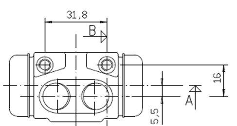 MOTAQUIP Колесный тормозной цилиндр VWC820