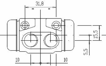 MOTAQUIP Колесный тормозной цилиндр VWC828