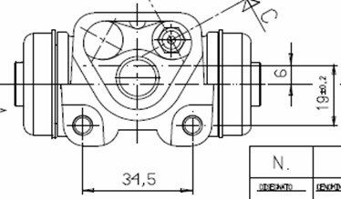 MOTAQUIP Колесный тормозной цилиндр VWC839