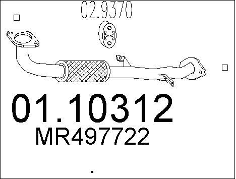 MTS Труба выхлопного газа 01.10312