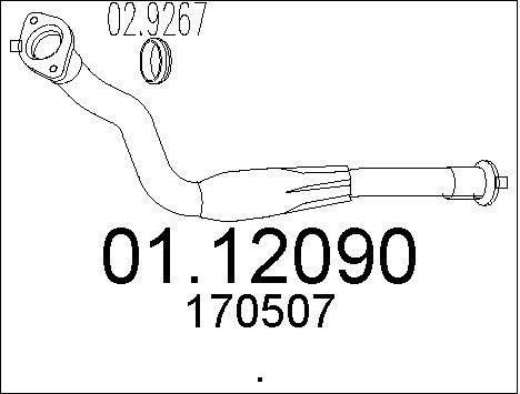 MTS Труба выхлопного газа 01.12090