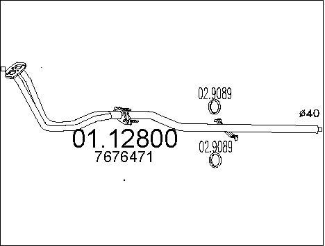 MTS Izplūdes caurule 01.12800