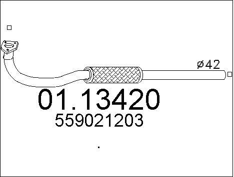 MTS Труба выхлопного газа 01.13420