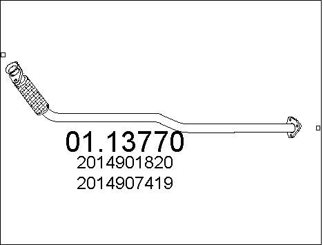 MTS Izplūdes caurule 01.13770