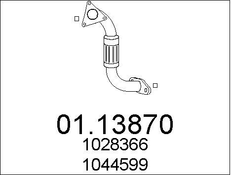 MTS Труба выхлопного газа 01.13870