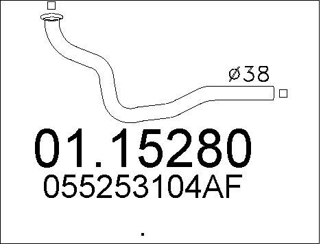 MTS Труба выхлопного газа 01.15280