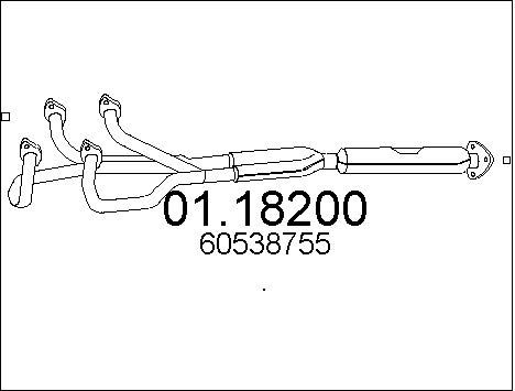 MTS Труба выхлопного газа 01.18200