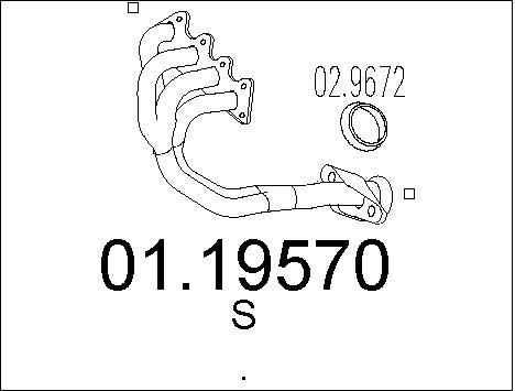 MTS Труба выхлопного газа 01.19570