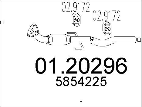 MTS Труба выхлопного газа 01.20296