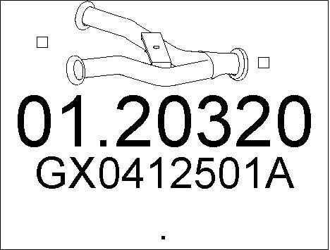 MTS Труба выхлопного газа 01.20320