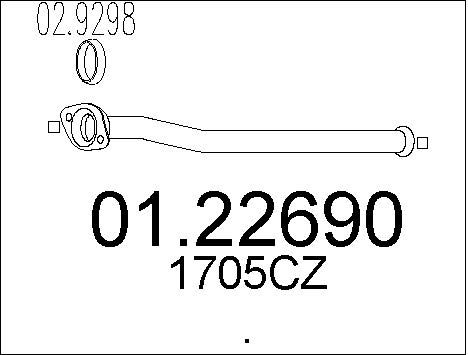 MTS Труба выхлопного газа 01.22690