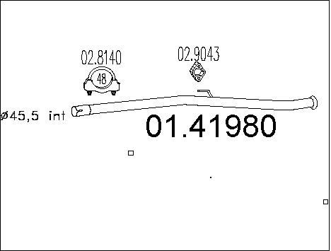 MTS Труба выхлопного газа 01.41980