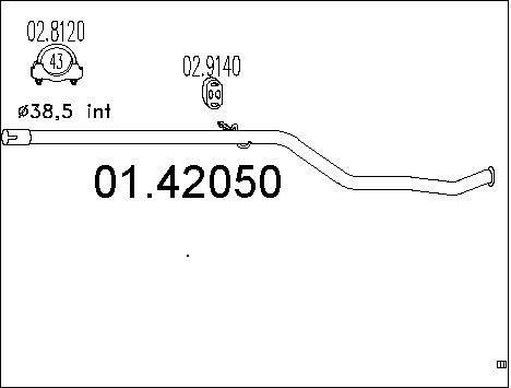 MTS Izplūdes caurule 01.42050