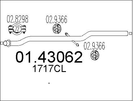 MTS Труба выхлопного газа 01.43062