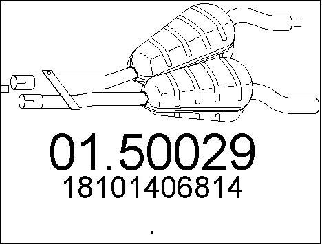 MTS Vidējais izpl. gāzu trokšņa slāpētājs 01.50029