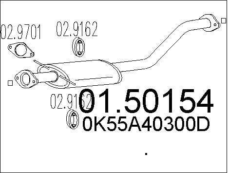MTS Средний глушитель выхлопных газов 01.50154