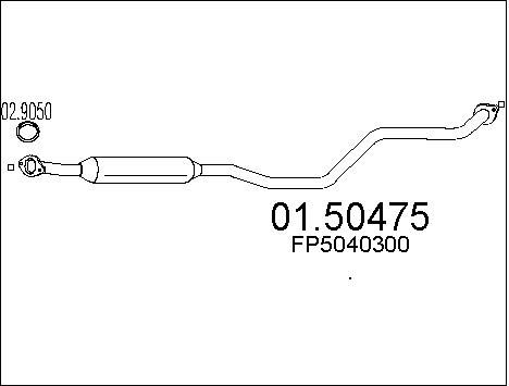 MTS Средний глушитель выхлопных газов 01.50475