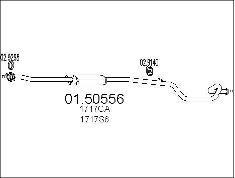 MTS Средний глушитель выхлопных газов 01.50556