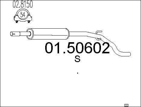 MTS Средний глушитель выхлопных газов 01.50602