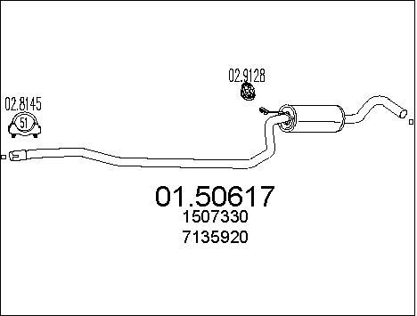 MTS Средний глушитель выхлопных газов 01.50617