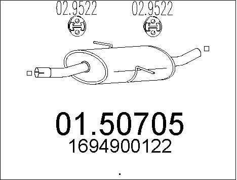 MTS Средний глушитель выхлопных газов 01.50705