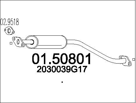MTS Средний глушитель выхлопных газов 01.50801