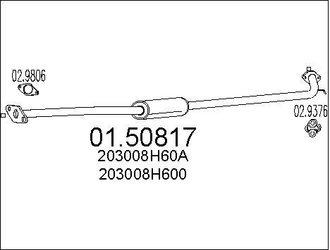 MTS Средний глушитель выхлопных газов 01.50817