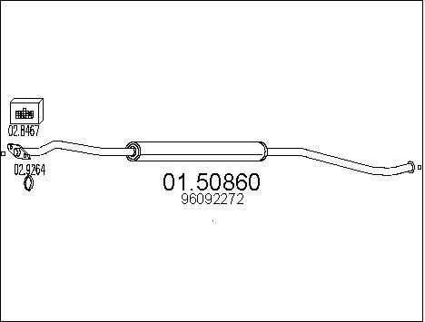 MTS Средний глушитель выхлопных газов 01.50860