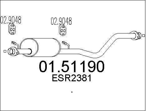 MTS Средний глушитель выхлопных газов 01.51190