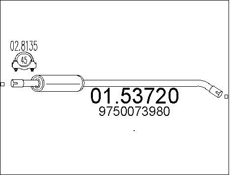 MTS Средний глушитель выхлопных газов 01.53720
