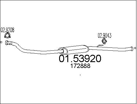 MTS Средний глушитель выхлопных газов 01.53920