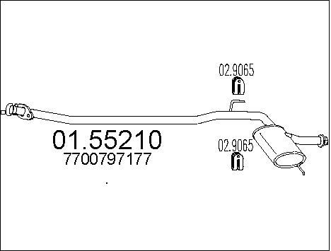 MTS Средний глушитель выхлопных газов 01.55210