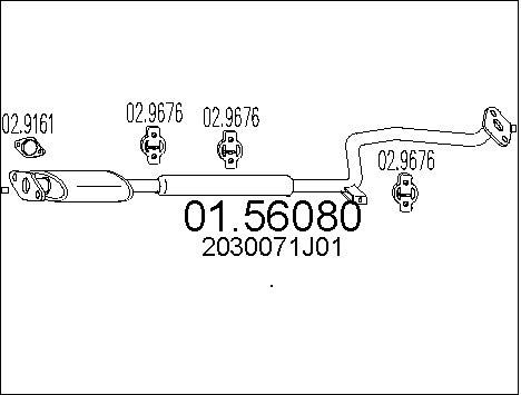 MTS Средний глушитель выхлопных газов 01.56080