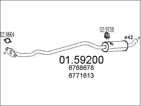 MTS Средний глушитель выхлопных газов 01.59200