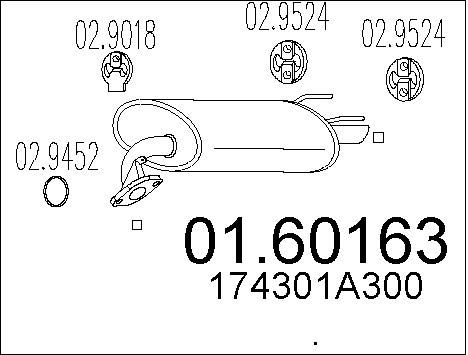 MTS Глушитель выхлопных газов конечный 01.60163