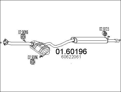 MTS Izplūdes gāzu trokšņa slāpētājs (pēdējais) 01.60196