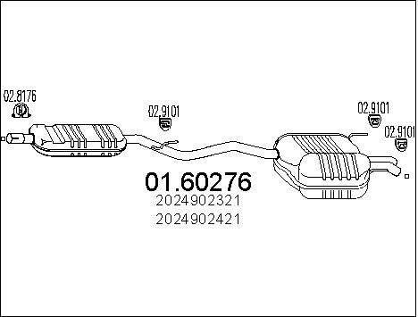 MTS Izplūdes gāzu trokšņa slāpētājs (pēdējais) 01.60276