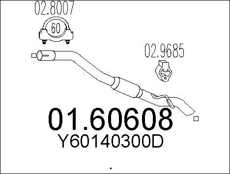 MTS Глушитель выхлопных газов конечный 01.60608