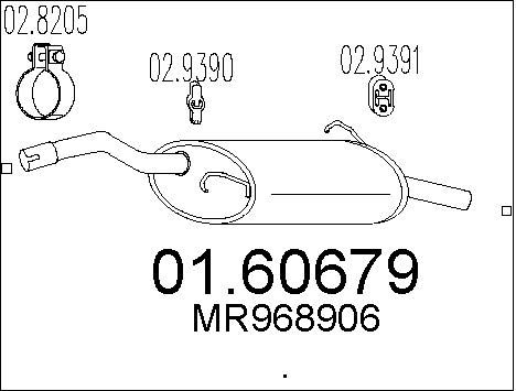MTS Глушитель выхлопных газов конечный 01.60679