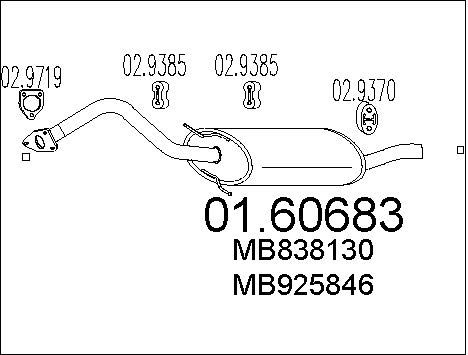 MTS Глушитель выхлопных газов конечный 01.60683
