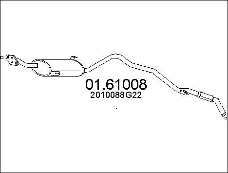 MTS Труба выхлопного газа 01.61008