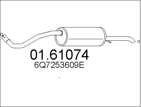 MTS Глушитель выхлопных газов конечный 01.61074