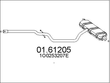 MTS Izplūdes gāzu trokšņa slāpētājs (pēdējais) 01.61205