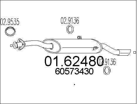 MTS Глушитель выхлопных газов конечный 01.62480