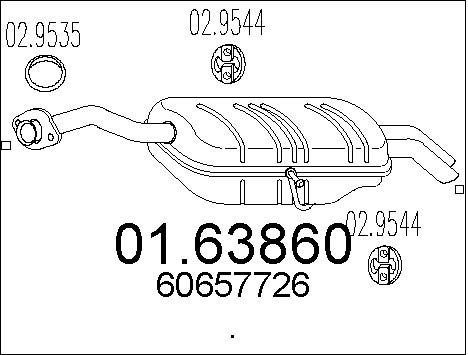 MTS Глушитель выхлопных газов конечный 01.63860