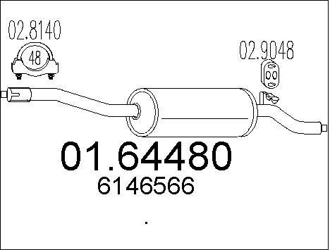 MTS Глушитель выхлопных газов конечный 01.64480