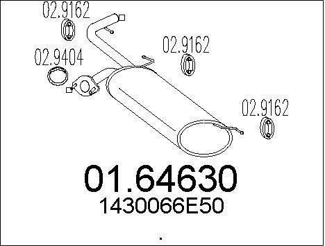 MTS Глушитель выхлопных газов конечный 01.64630