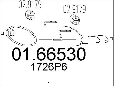 MTS Глушитель выхлопных газов конечный 01.66530